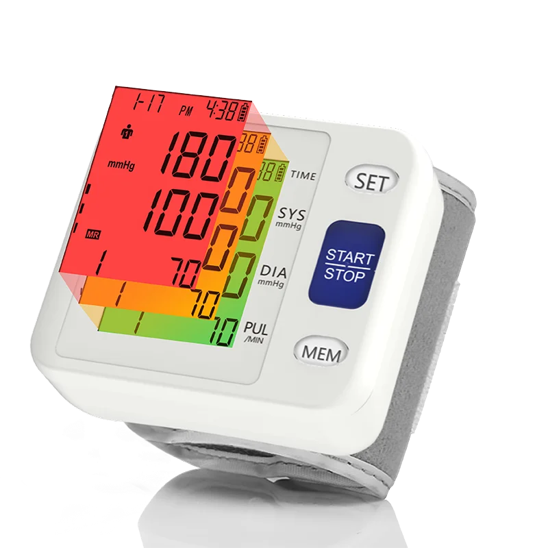 Hot Sales CE Portable BP Apparatus Electronic Sphygmomanometer Automatic Digital Wrist Blood Pressure Monitor