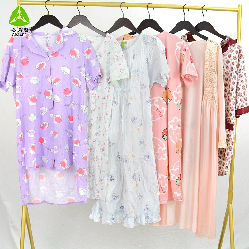Transparent pajamas woman sexy night wear pajamas used clothes second hand clothes in japan