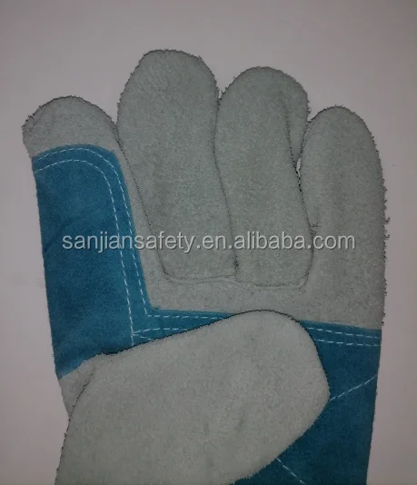 Hot Safety Industrial Grip Heavy Duty Outdoor Safety Cheap Stripe Leather Work Gloves & Mittens