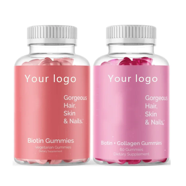 Customized Brand Beauty Products Vitamins and Supplements Gummies Collagen Gummy Biotin Vitamins