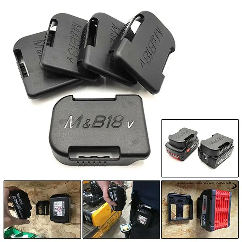 Держатель мощный черный держатель аккумулятора для инструментов Makitas/Bosches 18V держатель аккумулятора