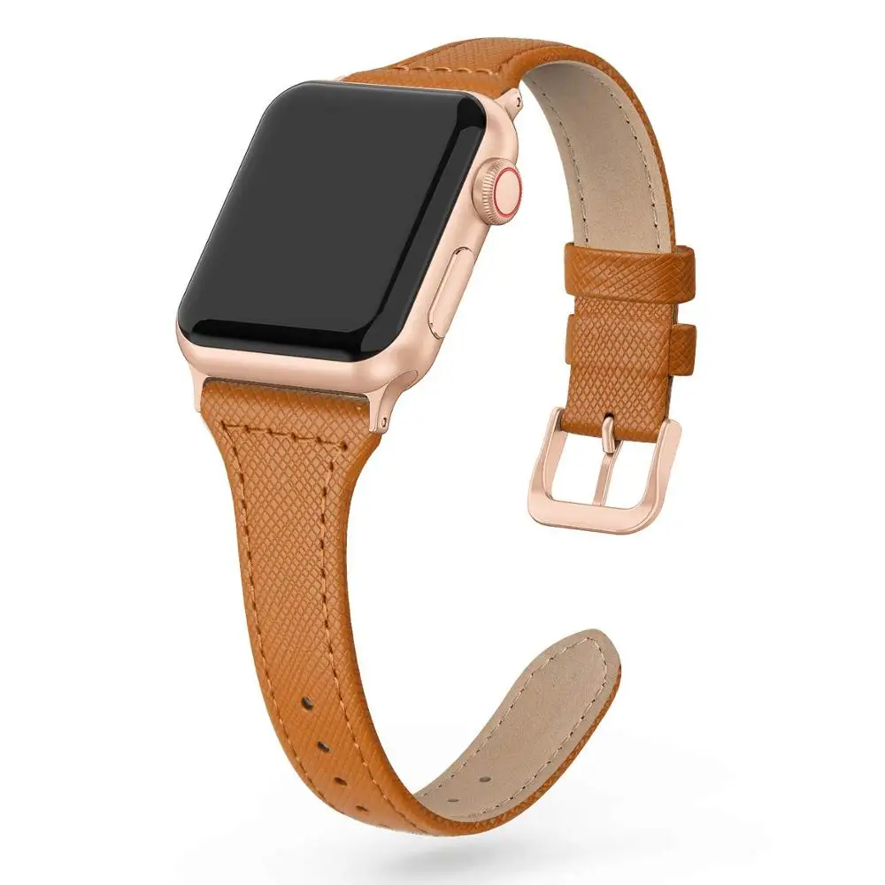Кожаный ремешок для наручных часов с петлей apple
