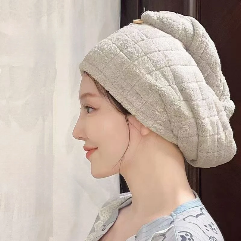 Microfiber Hair Turban Smooth Knitted Woven Quick-Dry Head Towel Wrap Anti-Frizz Turban for Home Use for Adults