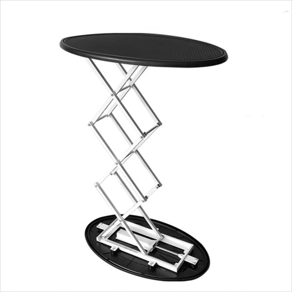 Rectangle and Oval Pop Up Counter Foldable Trade Show Counter Desk Pop Up Booth Table With LED Light