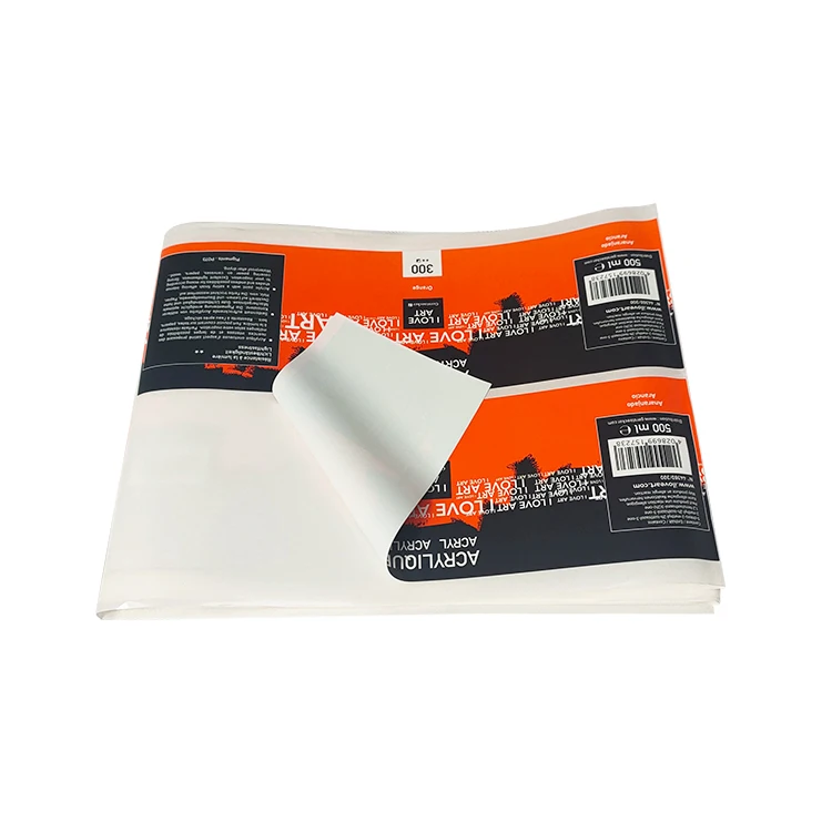 custom PVC/PE/PET Material Paint Labels square self adhesive waterproof bottle packaging printing labels sticker with logo
