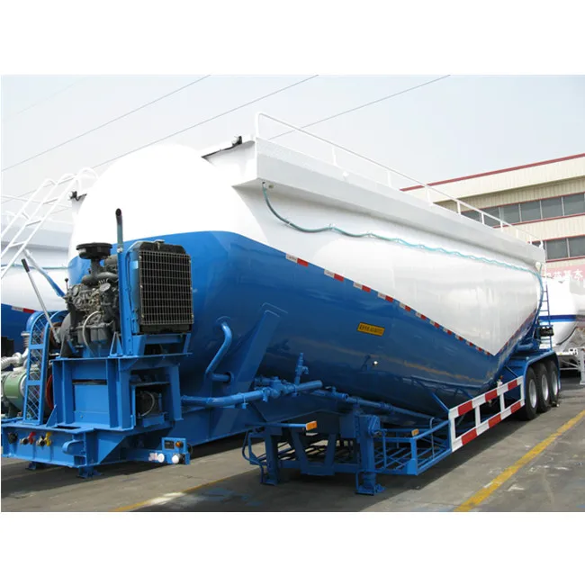 55cbm used Bulk bulker cement tank semi trailer truck price air compressor for bulk