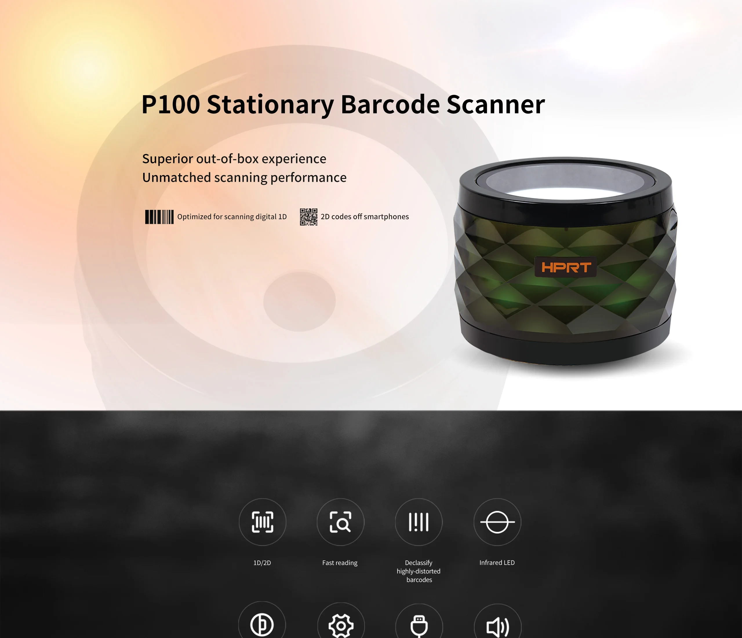  Беспроводной 2D POS Bluetooth сканер штрих-кода HPRT Модуль сканера QR-кода для