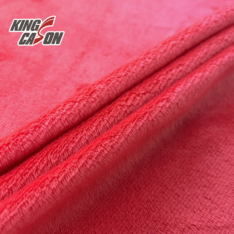 Kingcason Anti-Static Hot selling Eco-friendly Custom size And logo Medium-Weight Super Soft Velvet Fabric For Coat and Jacket