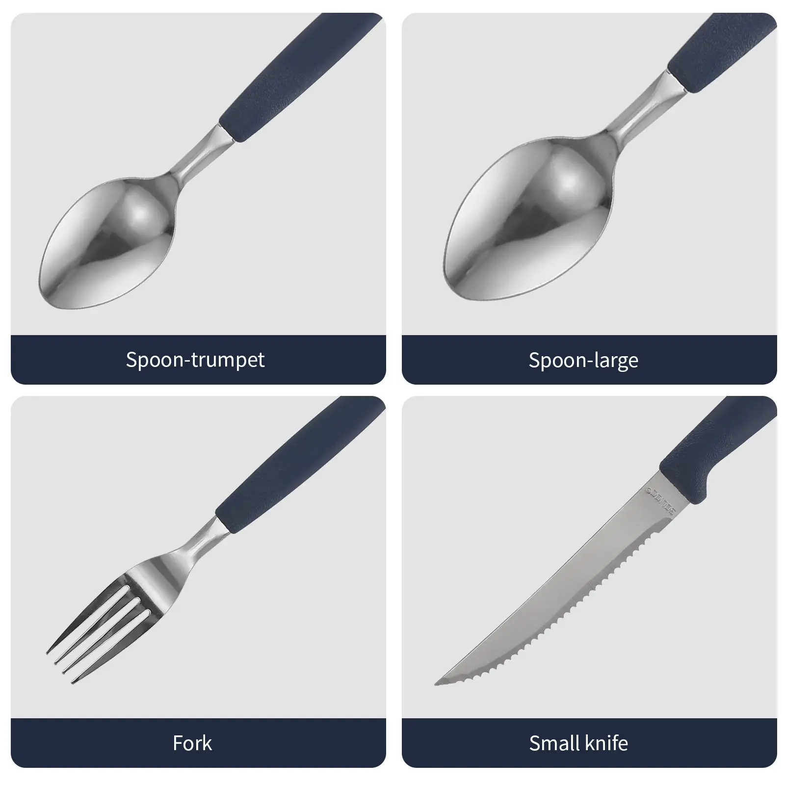 12-24 Piece Set Stainless Steel Spoon & Fork Set With Wooden Handle Fork and Spoon Edible Spoon Cutlery