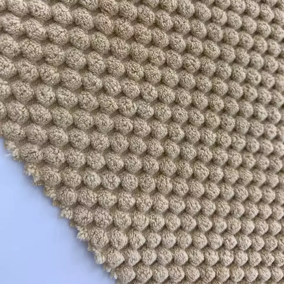 Fashion Quality 100% Polyester Jacquard Brushed Fleece Flannel Fabric Eco-Friendly Home Textile for Sofa Sleepwear Underwear