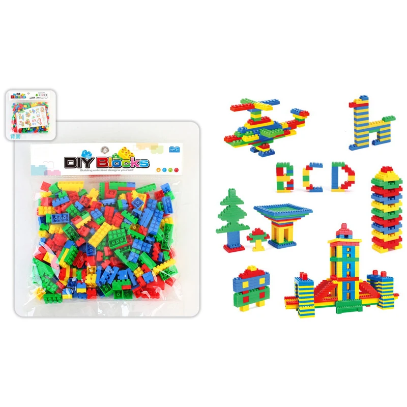 Kids educational plastic building blocks toys high quality colorful diy mini building blocks set