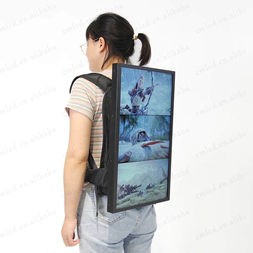 Portable LCD Digital Backpack Billboard Video Player Media LCD Digital Signage Display Street Marketing Advertising Billboard