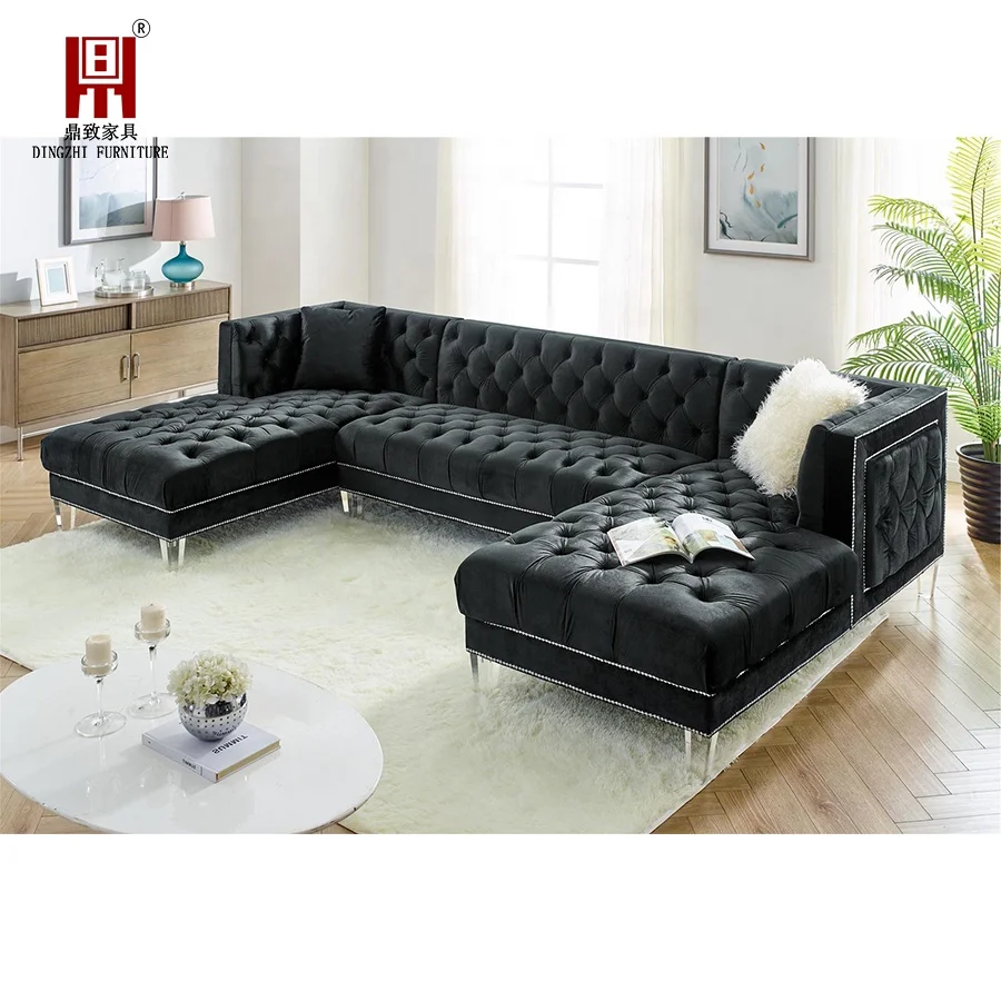 Dingzhi Furniture Modern Living Room Sofa Set Design Couch Living Room Sectional Sofa Cama