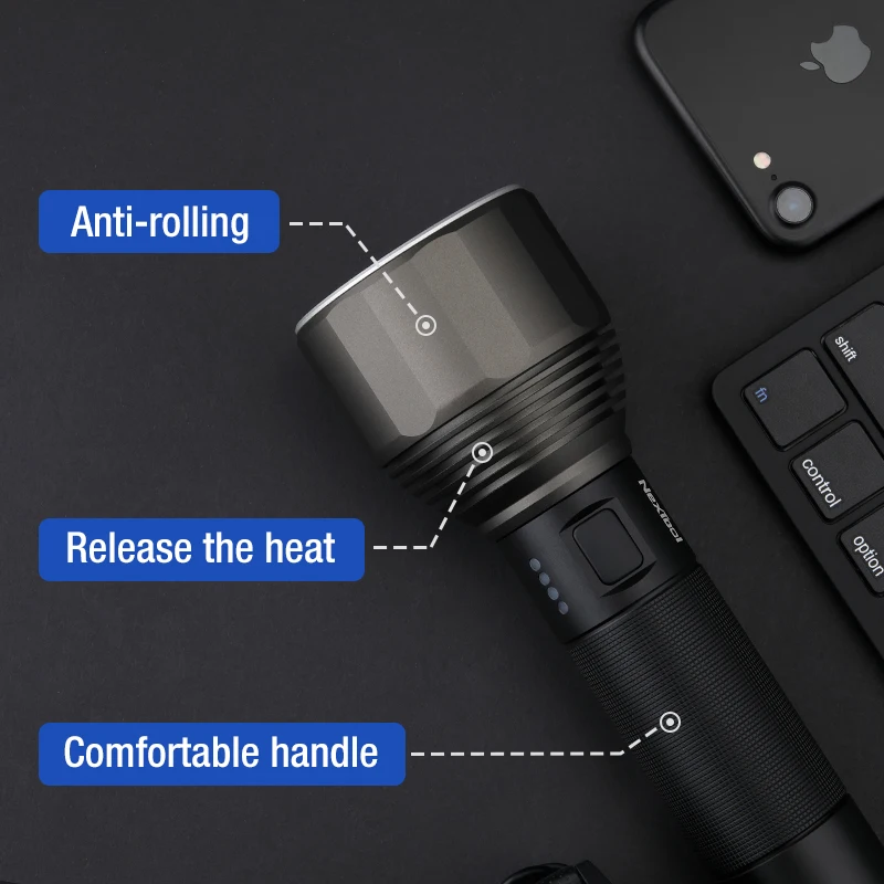 Светодиодный фонарик NexTool NE0126 2000 люмен перезаряжаемый от USB