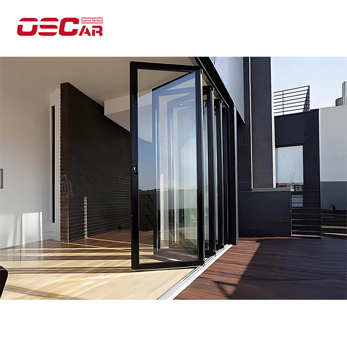 Oscaracso Canadian style Aluminum Alloy frame flip out window Commercial use gas strut pass through windows Exterior awning wind