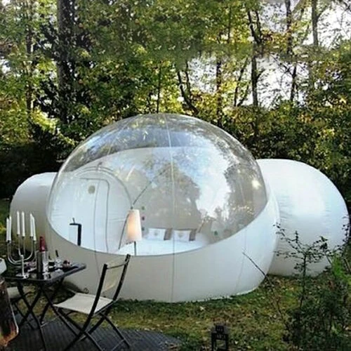 Outdoor Rental Camping Clear Transparent Inflatable Crystal Bubble Tent Inflatable Bubble Dome Tent With Tunnel