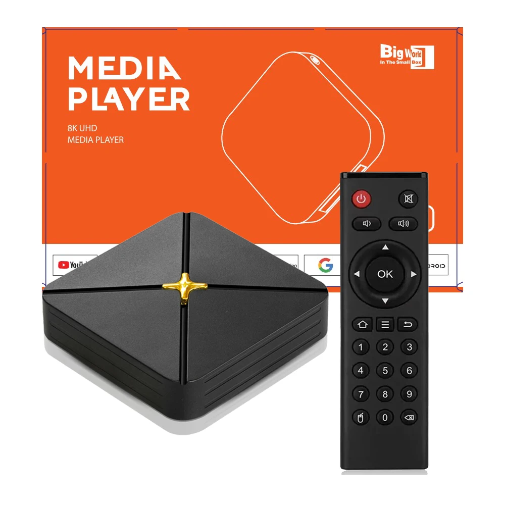 Smart Android TV Box HLQ-MAX 4K 2GB 8GB Wifi Internet Set-Top Player with with Stalker Player Free Factory Price Wholesale Ready