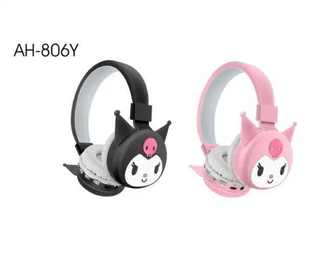 New Creative Kawaii Sanrioo Kuromi Headphones Anime Wireless Headphones For Headset Gift