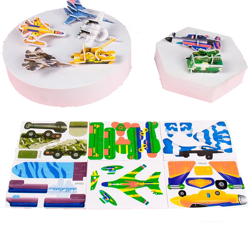 Three-dimensional dinosaur puzzles DIY kindergarten  hand-assembled puzzle toy