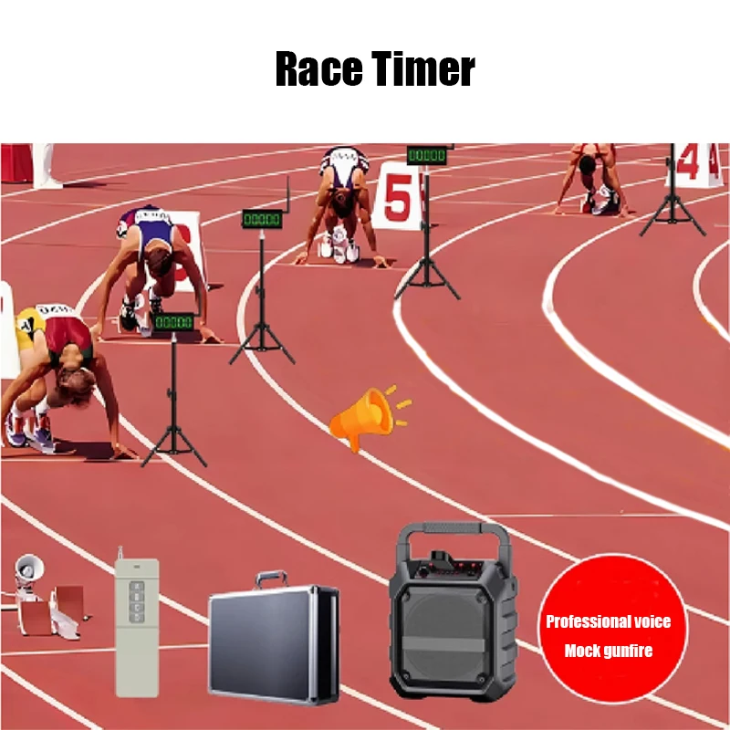 YIZHI LED Digital Racing Timer Large Electronic Countdown Race Wireless Laser Timer with Running Timing System Clock