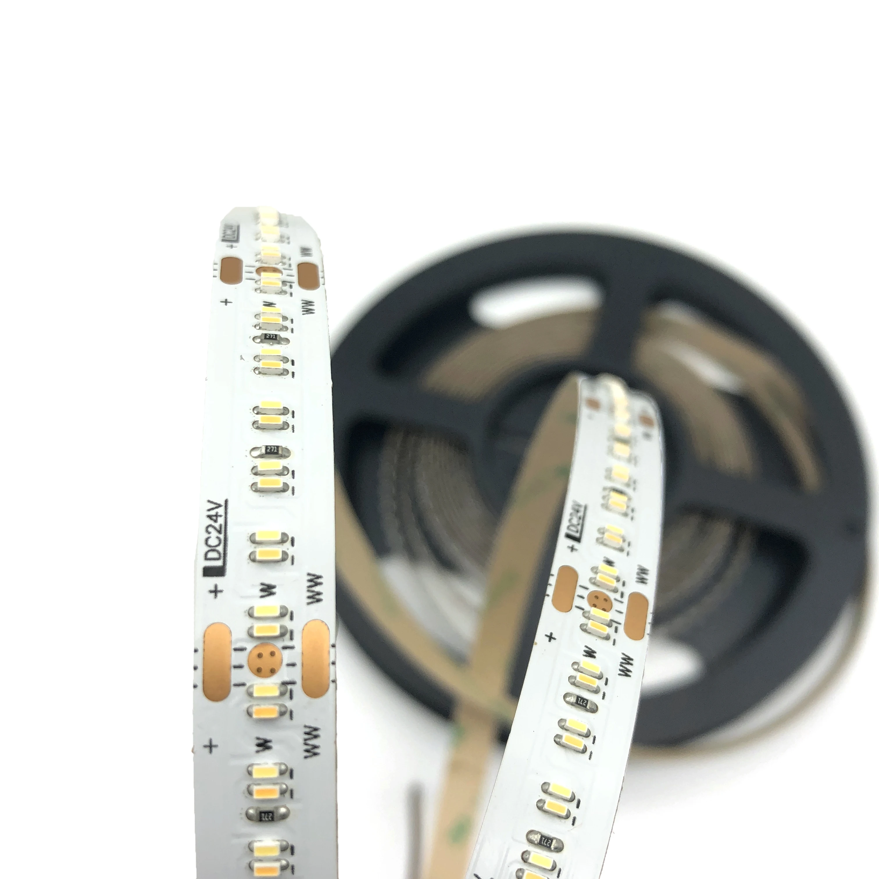 Thinker trendy design SMD1808 CCT warm white & cool white LED Strip light no light dot 364leds/m