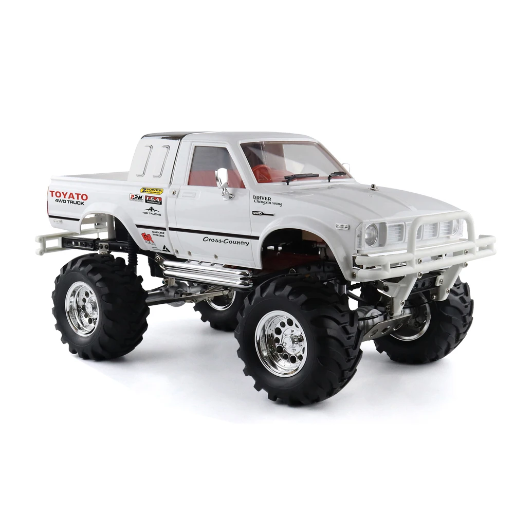 Metal Pick-up Truck RC Buggy Kids Climbing Car Toys HG-P407A KIT-White-1 1/10 2.4G Four-wheel Drive Pickup Truck