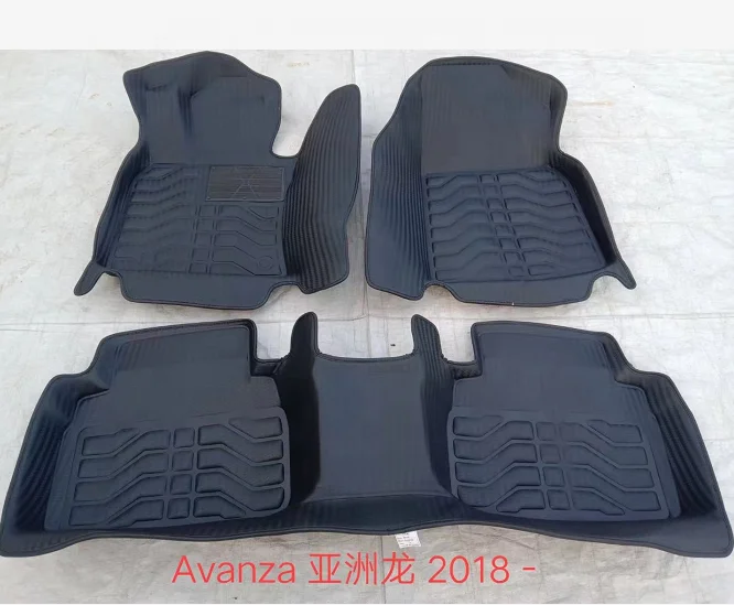 4X4Hot Pressed New Design Pvc Leather two Rows Car Floor Mats Hight Quality Special Car Mats For Toyota Hilux 2016-2022