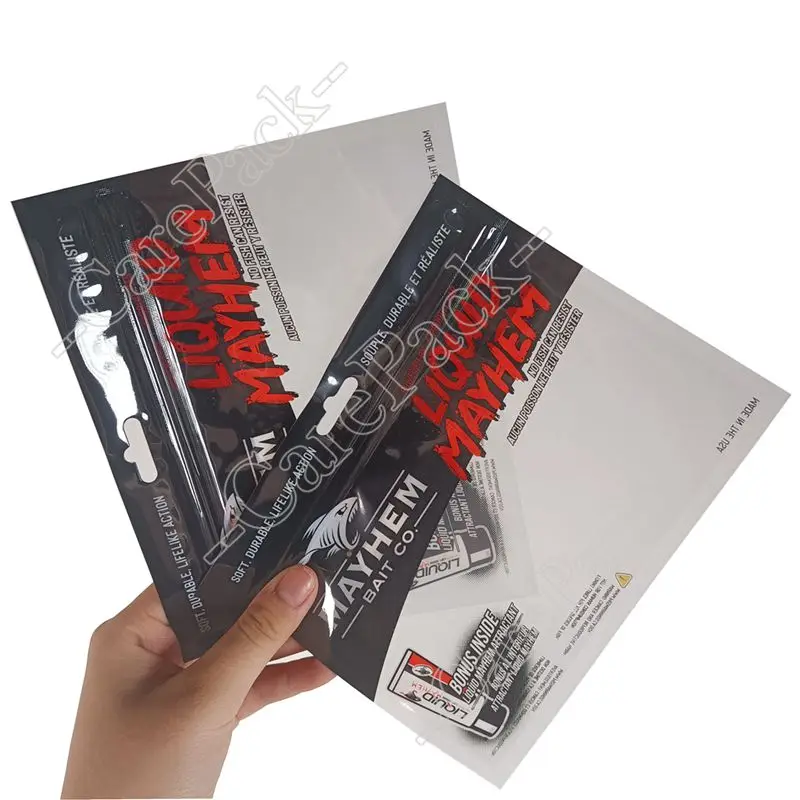 Custom Printing Plastic Fishing Lure MOQ500 Factory Price High Quality Clear Windows For Fish Baits Packaging Bag