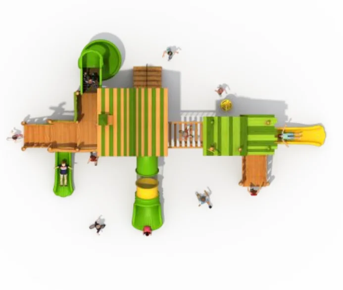 Solid Wood Material Montessori School Kids Outdoor Play Ground Equipment for Sale