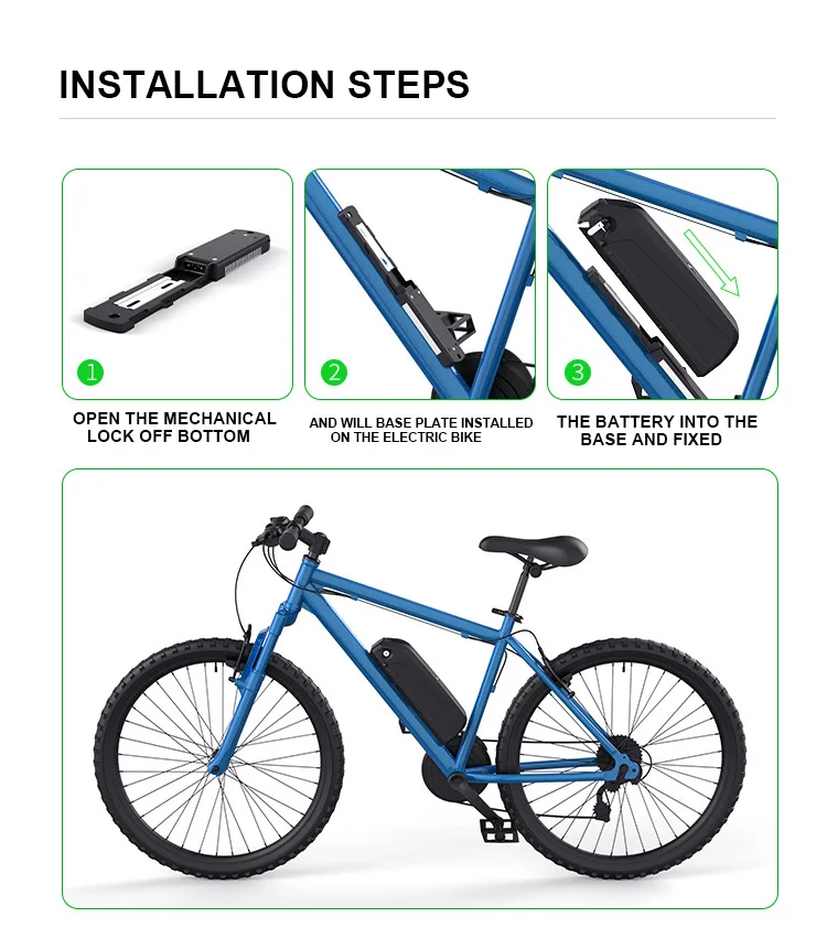 ebike battery 36v 20AH Hailong Lithium ion Electric Bicycle Rechargeable Battery ebike conversion kits with battery