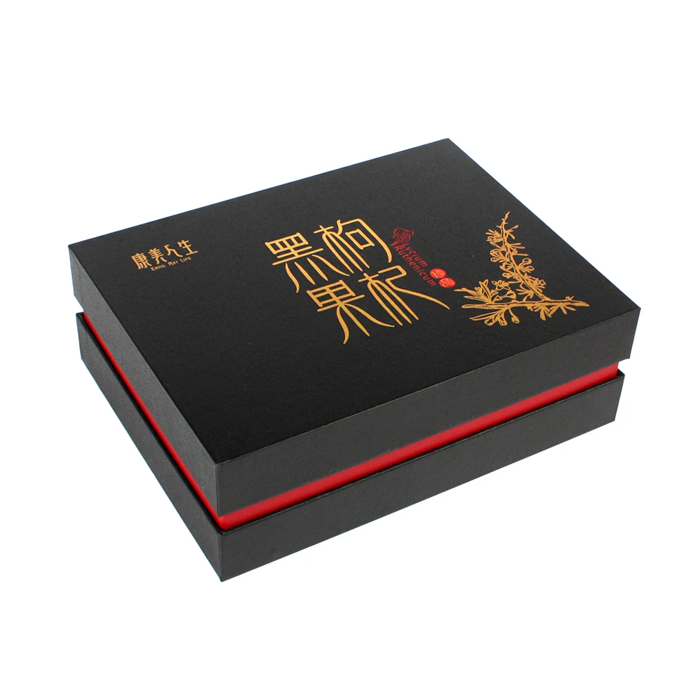 Gift Boxes with Sleeve Factory Wholesale Cheap Price Luxury Black Lid and Base Raphe Box/matte Black Rigid Boxes Other Food