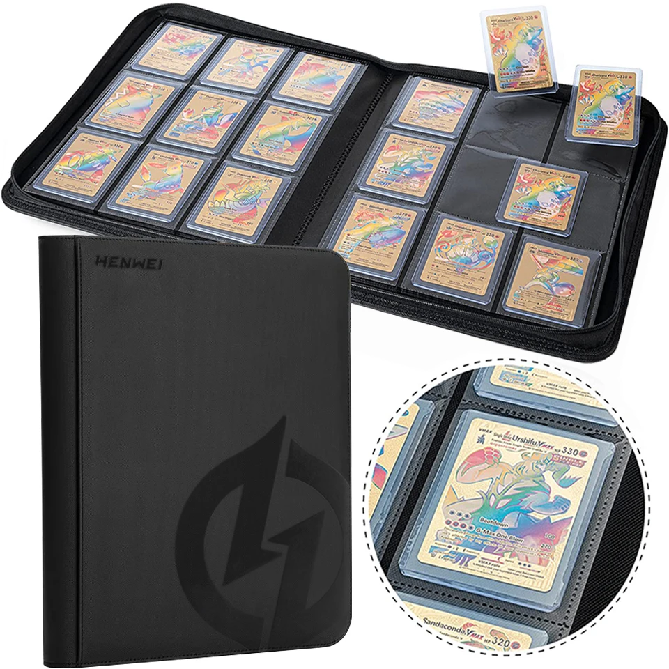 Baseball Card Binder Trading Cards Sleeves Protectors Holder, 360 Pockets Baseball YuGiOh MTG Side Load Cards Binders