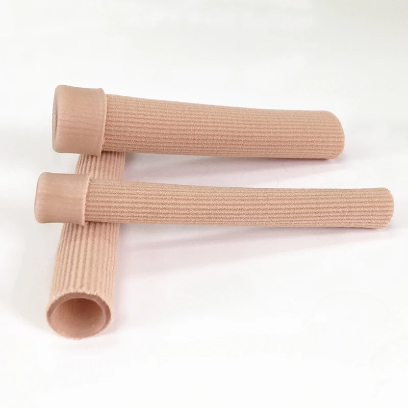 Open End Toe Tubes Fabric Gel Lined Sleeve Protectors for Corns, Blisters, Hammertoes