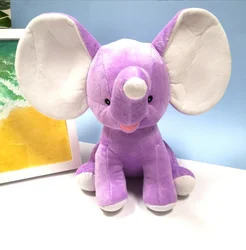 super soft plush velboa blue stuffed animals sublimation blank elephant big ear different color in 2 sizes