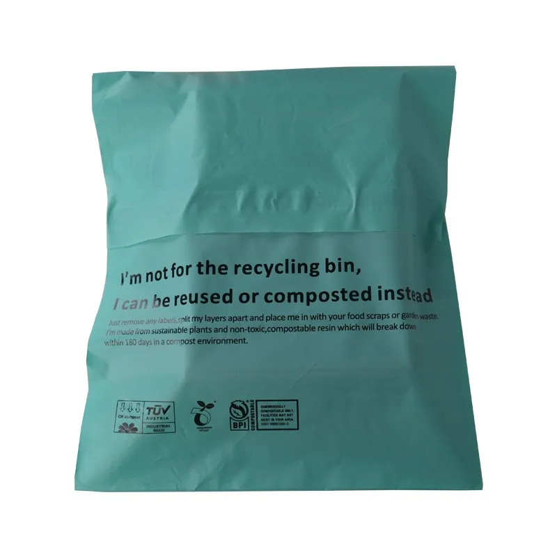 wholesale custom color printed graphics logo compost clothes e-commerce shipping bags biodegradable packaging mailing bag
