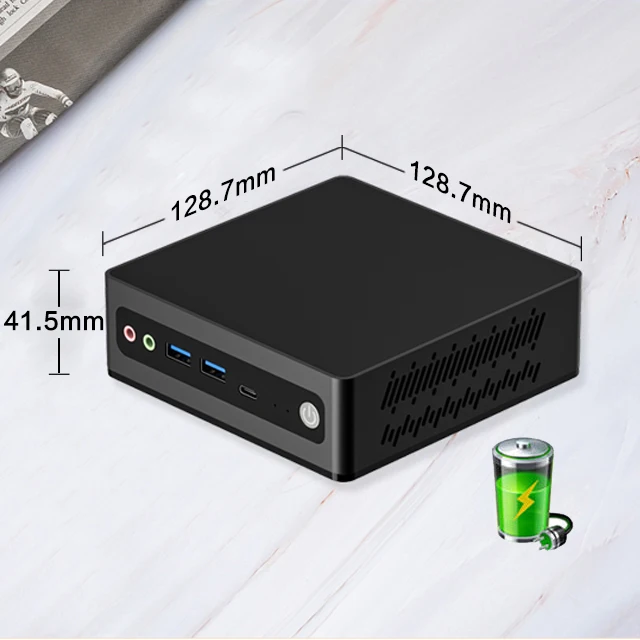 Factory Direct Small Desktop Computer Intel Core i5 i7 Dual Core Linux Win 10 Mini PC UPS Power Supply for Home Office Business