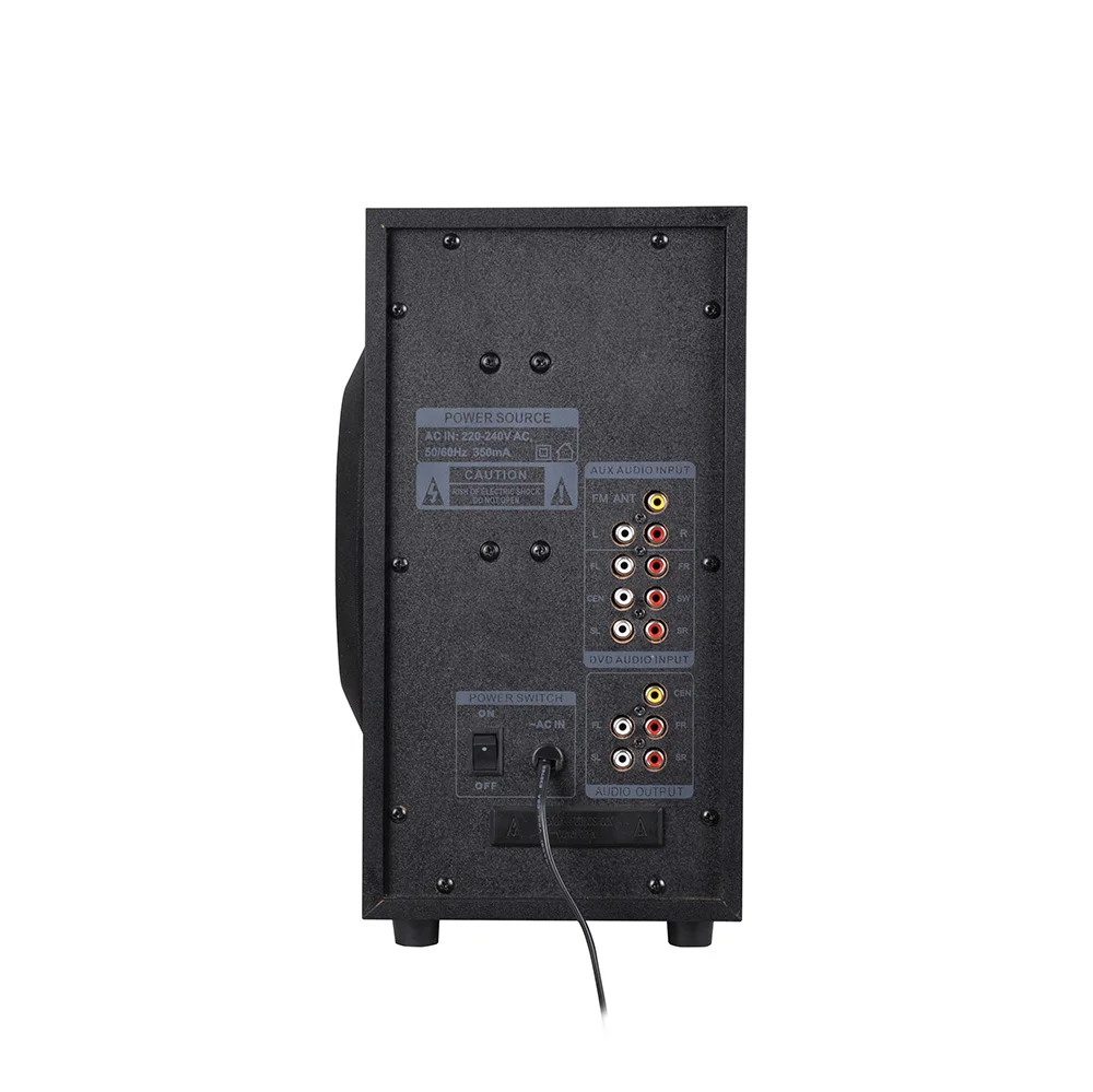 80W fm portable radio wooden Bt subwoofer PC computer multimedia for 5.1 Speaker home stereo system