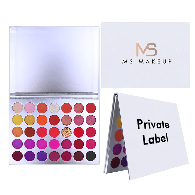 No Label Matte Eyeshadow Palette Shimmer 35 Color Duo Chrome Eyeshadow Palette