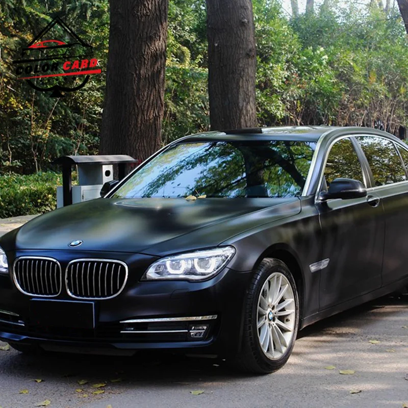 PET Backing Ultra-dumb Metallic Black Auto Vinyl Manufacturer Metallic Matte Black Car Wrap Vinyl Sticker Rolls Body Stickers