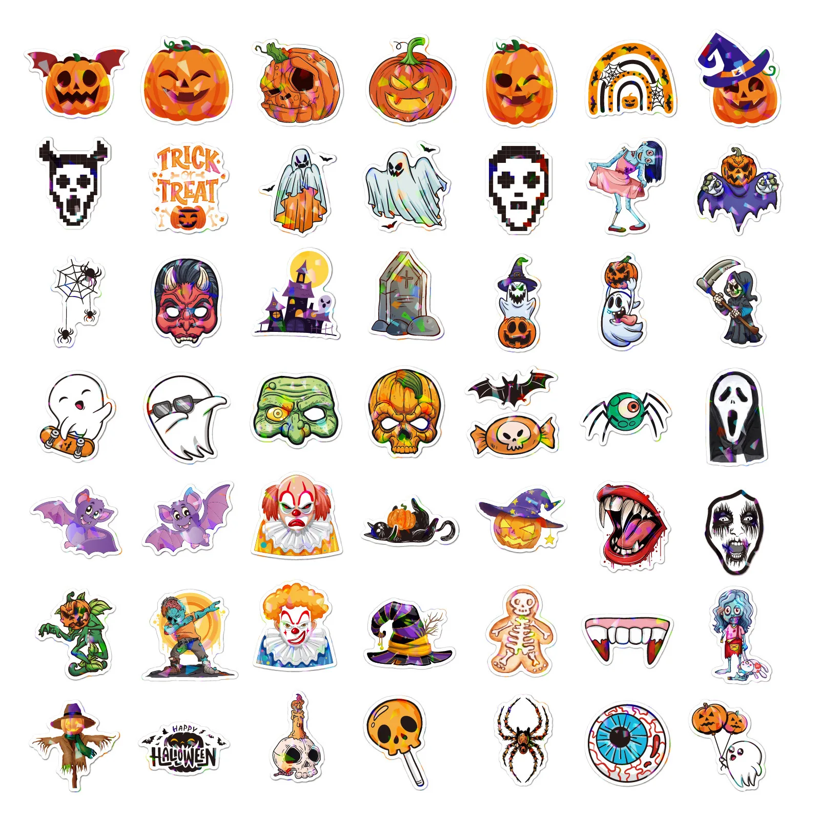 100PCS Custom Vinyl Cute Stickers Cartoon Stickers Die Cut Waterproof For Kids Skateboard Laptop Luggage Decoration