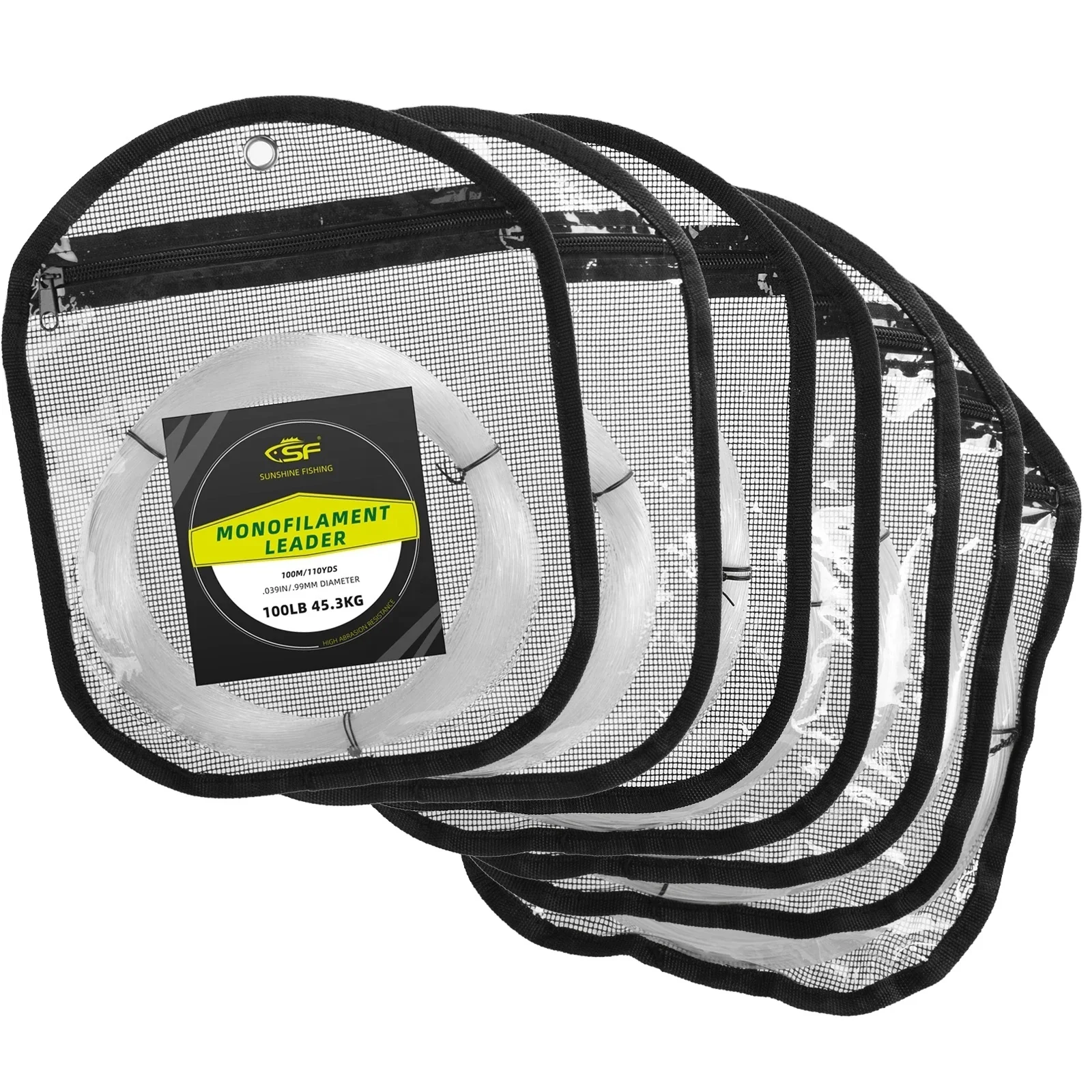 Customized 100 130 150 250 300 400LB Monofilament Leader Line with Strong Strength Mono Nylon Fishing Line in Bag Package