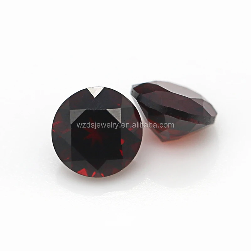 Натуральный Красный Гранат хорошего цвета цены за карат полудрагоценный камень круглой огранки