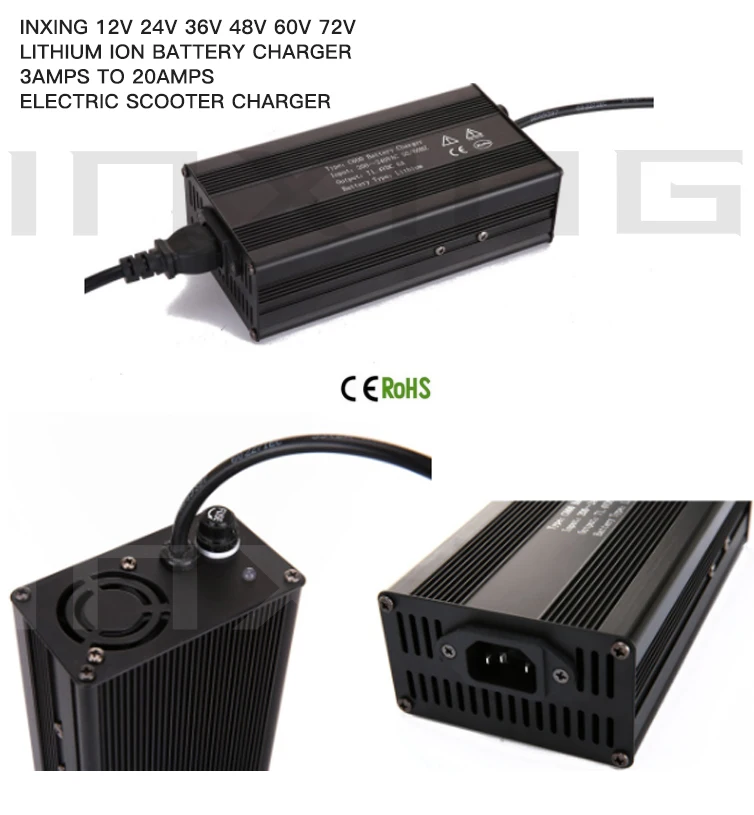 
60 Volt smart Lithium ion battery Lithium Phosphate battery charger for Electric Vehicles with CE 
