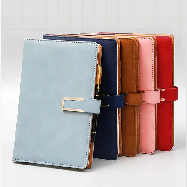 A5 notebook journal/planner/organizer/diary notebook custom logo magnetic buckle hardcover notebook gift set with pen