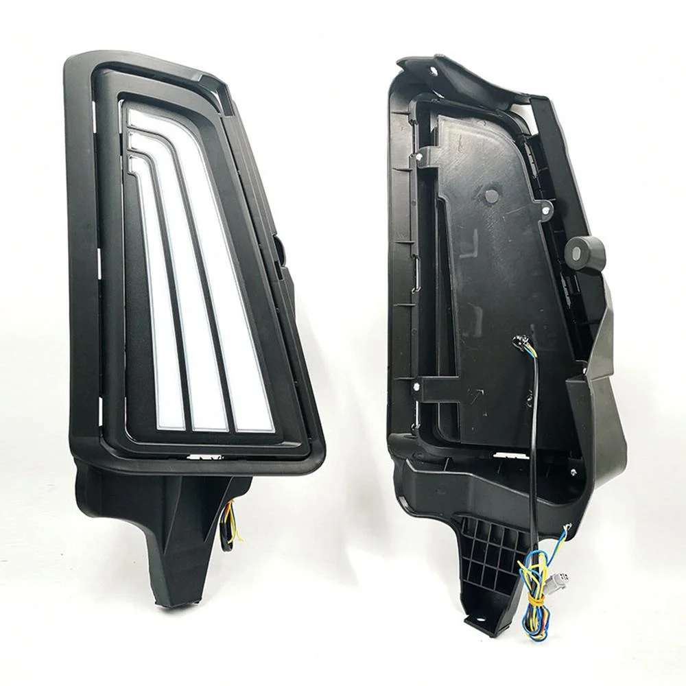 new style three colors led daytime running light drl with turn signal light for 2019 2020 toyota hiace fog light