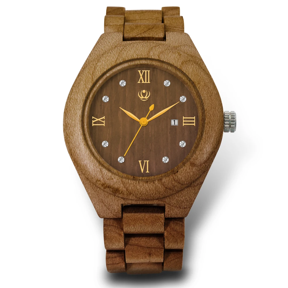 Luxury Quartz Watch Wood Woman Custom Wrist Wholesale Handmade Natural Wooden Watches