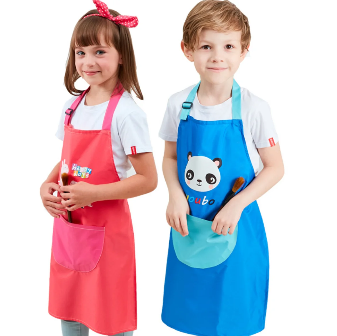 Custom children waterproof cartoon pattern art painting baking advertising apron