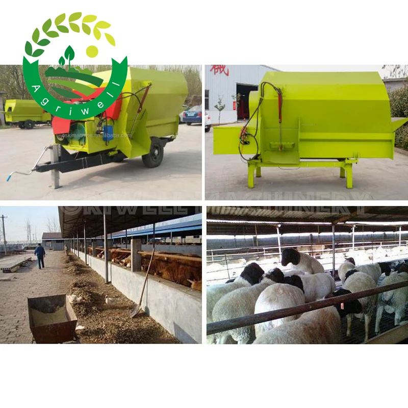Farm Animal Feed Mixer Tmr Horizontal Making Machine Cattle Mixing and Feeding Machinery