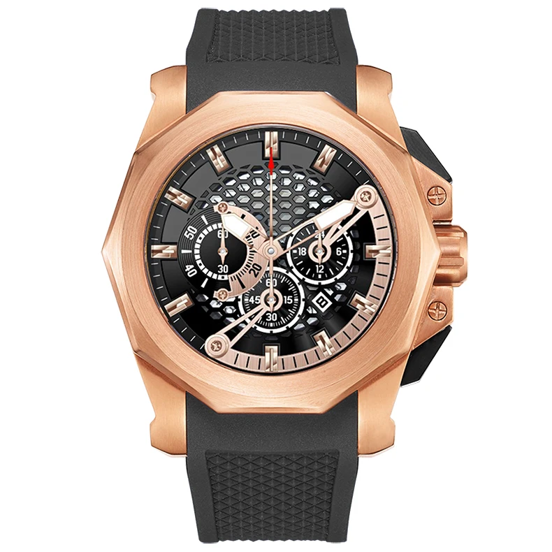 Hot Selling 10ATM Sport Mens Metal Watch Japan Movt Watch with Customer Logo Watches Chrono Oem