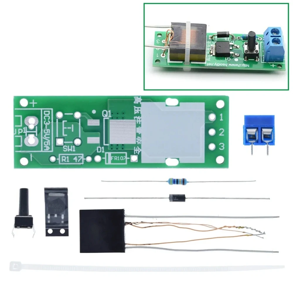 HV-1 High Voltage Generator Arc Ignition DIY Kit Arc Generator Arc Cigarette Igniter Kit DIY High Voltage Module DC 3-5V Lighter